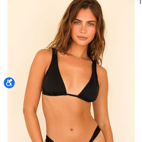 Dippin’ Daisies, size large, black bikini top - Picture 1 of 2